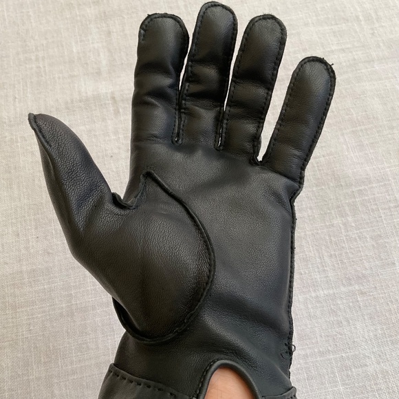 •NEW Men’s Black Cabretta Leather Gloves Size L NWOT - Picture 10 of 13